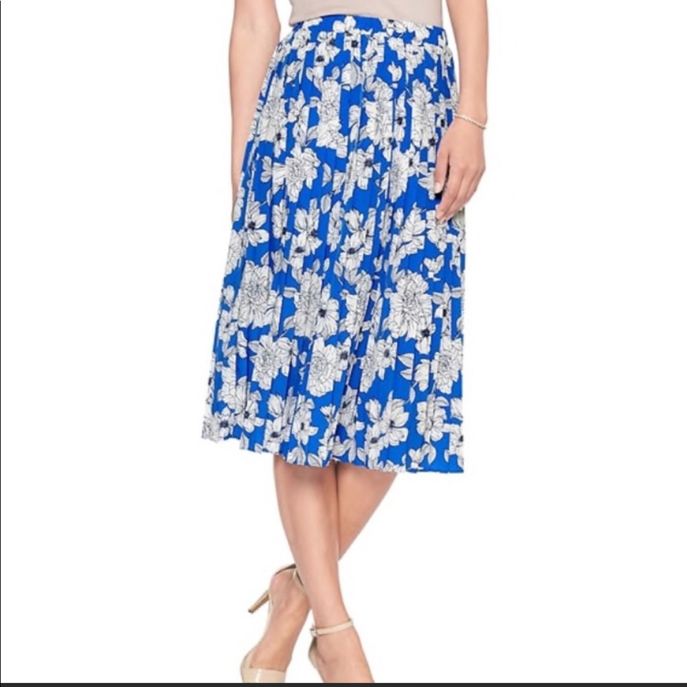 Banana Republic Blue Floral Skirt